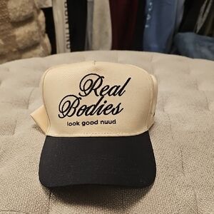 nuuds Cream and Black Trucker Hat